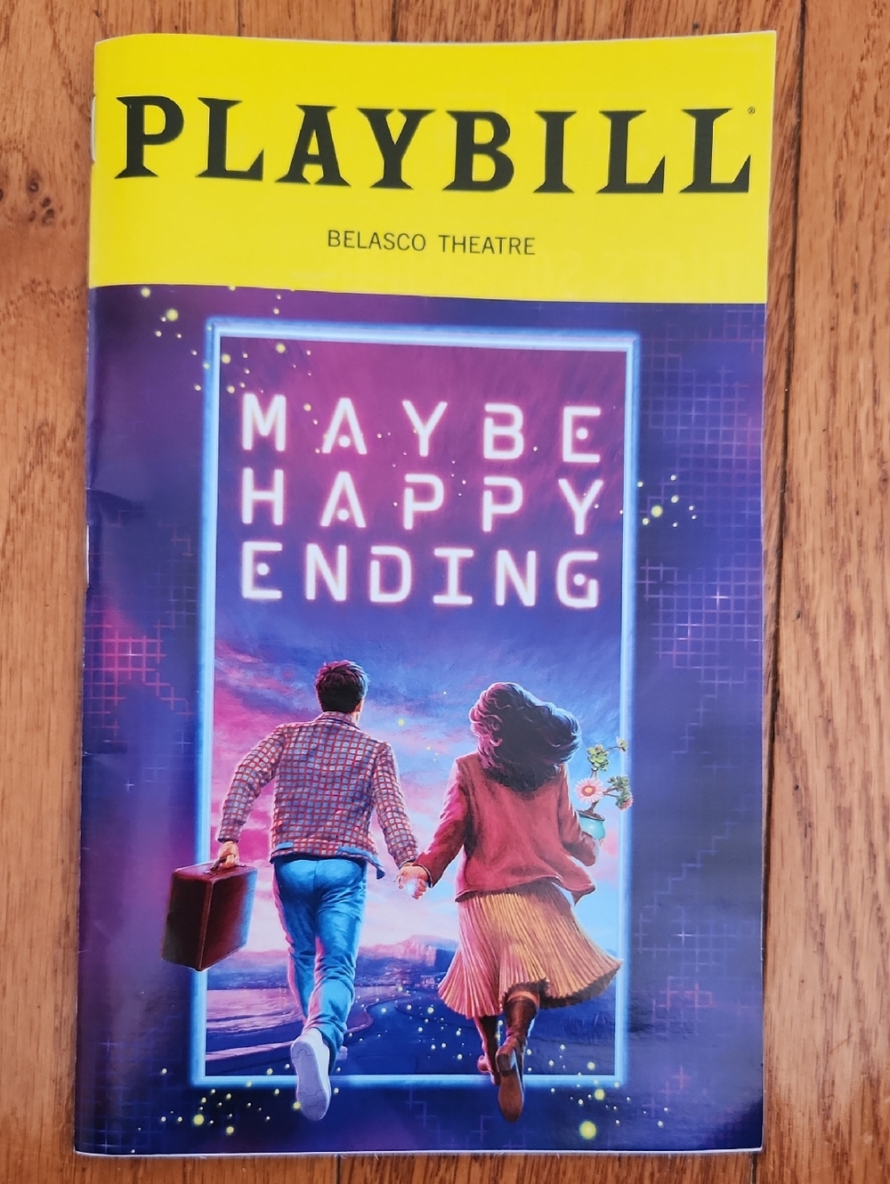 PLAYBILL Maybe Happy Ending Playbill - Purple & Yellow